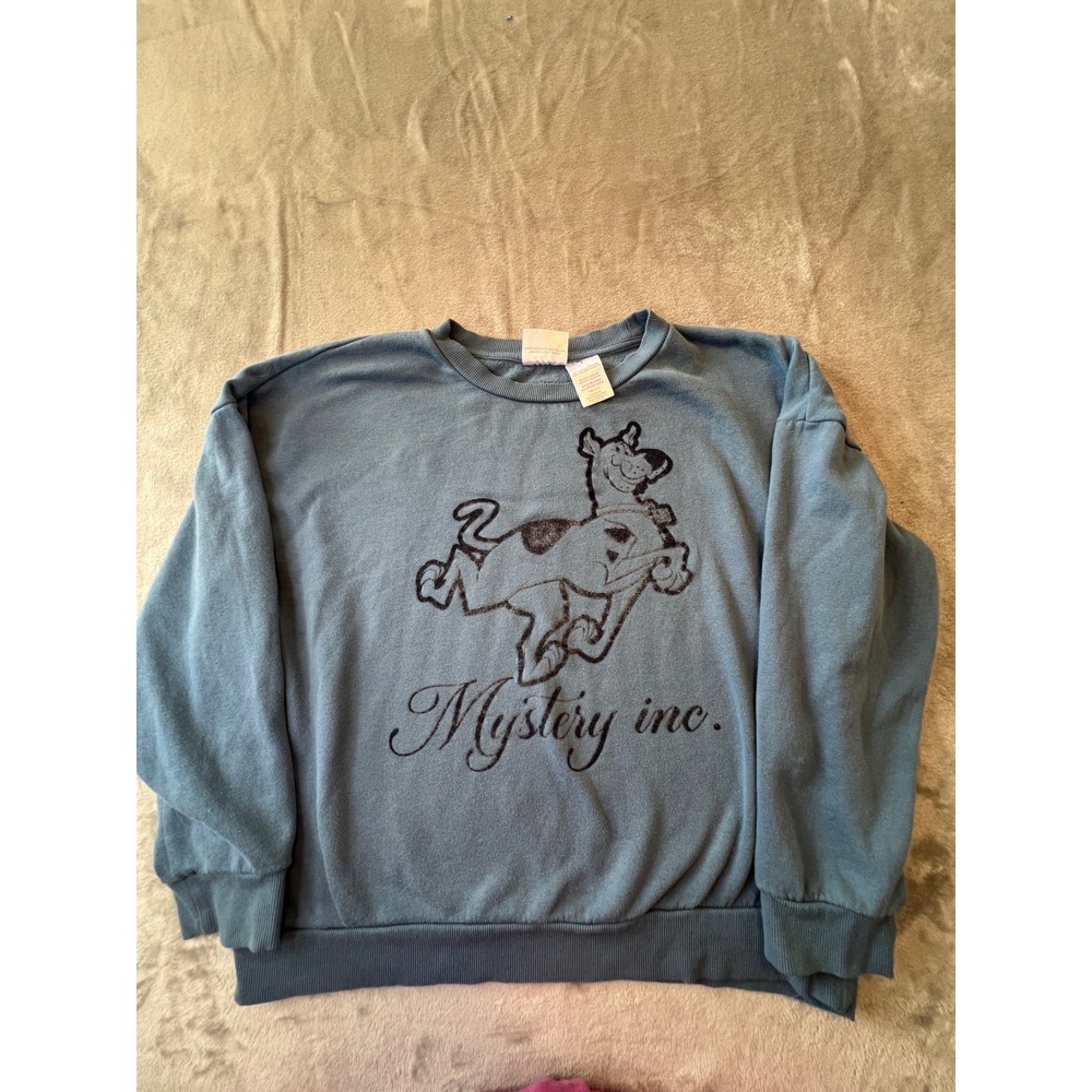 Scooby-Doo Mystery Inc Sweatshirt Mens Large Navy Blue Graphic